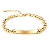 NIBASTAR Personalized Stainless Steel Name ID Bangle
