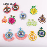 NINEJIZZ Big Eye Bohemian Beads Drop Earring For Women