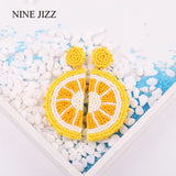 NINEJIZZ Big Eye Bohemian Beads Drop Earring For Women