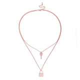 Key & Lock Chain Necklace Set for Women - Party Jewelry Gift