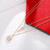 Key & Lock Chain Necklace Set for Women - Party Jewelry Gift
