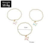 Acrylic Butterfly Love Girl Bracelet Set