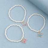 Acrylic Butterfly Love Girl Bracelet Set