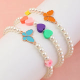 Acrylic Butterfly Love Girl Bracelet Set
