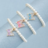 Acrylic Butterfly Love Girl Bracelet Set