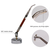 360 Rotating Base CrossLock Tweezers Soldering Clamp Jewelry Tools