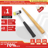 Rubber Hammer Mallet with Wood Ring Mandrel Sizer & Repair Tools