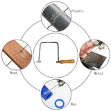 Professional Saw Bow Wooden Handle with 12Pcs saw blade Jewelry Saw Frame