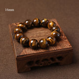 Tiger Eyes Stone Bead Bracelet For Men 14-20mm