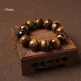 Tiger Eyes Stone Bead Bracelet For Men 14-20mm