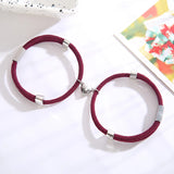 Couples Bracelet Pair Heart Magnet Attraction Stainless Steel Charm