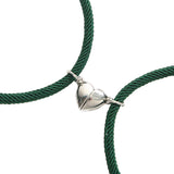 Couples Bracelet Pair Heart Magnet Attraction Stainless Steel Charm