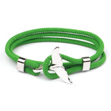 Navy Style Whale Tail Anchor Bracelet Men Women