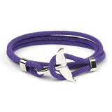 Navy Style Whale Tail Anchor Bracelet Men Women