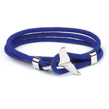 Navy Style Whale Tail Anchor Bracelet Men Women