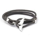 Navy Style Whale Tail Anchor Bracelet Men Women
