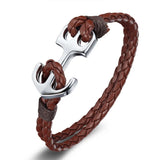 Anchor Bracelet Charm PU Leather Friendship Bracelet