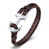 Anchor Bracelet Charm PU Leather Friendship Bracelet