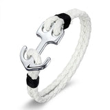 Anchor Bracelet Charm PU Leather Friendship Bracelet