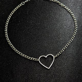NK218 Hollow Heart Choker Necklace for Women Clavicle Colar