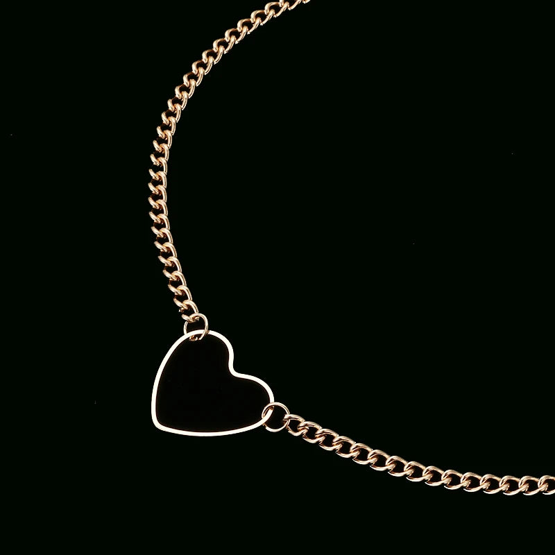 NK218 Hollow Heart Choker Necklace for Women Clavicle Colar