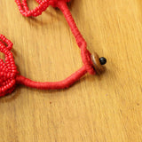 Tibetan Nepal Jewelry Red Coral Beads Brass Pendant Necklace