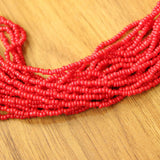 Tibetan Nepal Jewelry Red Coral Beads Brass Pendant Necklace