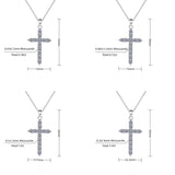 VVS1 Moissanite Cross Pendant Necklace 925 Sterling Silver Plating Jewelry Gift