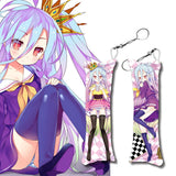 NO GAME NO LIFE Mini Dakimakura Keychain Anime Pendant Key Chain
