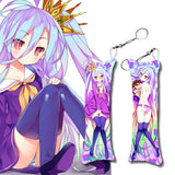 NO GAME NO LIFE Mini Dakimakura Keychain Anime Pendant Key Chain