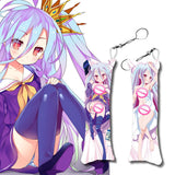 NO GAME NO LIFE Mini Dakimakura Keychain Anime Pendant Key Chain