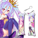 NO GAME NO LIFE Mini Dakimakura Keychain Anime Pendant Key Chain