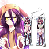 NO GAME NO LIFE Mini Key Chains Dakimakura Keychain Anime Body Mini Pillow Penda