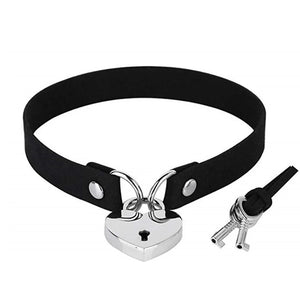 Punk Velvet Love Lock Collar Necklace