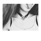Punk Velvet Love Lock Collar Necklace