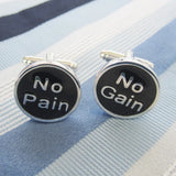 NO PAIN NO GAIN Cufflink Set