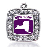 No Pain No Gain York Flag Square Charm Necklace