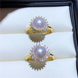 Adjustable Ring Base Mounting for Pearl Beads