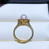 Adjustable Ring Base Mounting for Pearl Beads