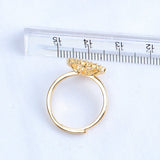 Adjustable Ring Base Mounting for Pearl Beads