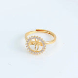 Adjustable Ring Base Mounting for Pearl Beads