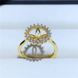 Adjustable Ring Base Mounting for Pearl Beads