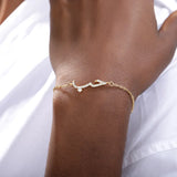 Personalized Arabic Name Bracelet with Diamond for Women