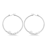 Customize Name Hoop Earrings Personalized Statement Words Hiphop Sexy Gift