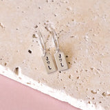 Initial Letter Hoop Earrings, Tiny Huggie Charm, Mini Cartilage Hoop Earring