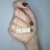 Japanese Name Necklace Stainless Steel Pendant Personalized Nameplate Jewelry