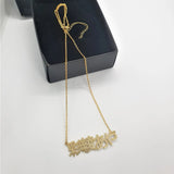 Japanese Name Necklace Stainless Steel Pendant Personalized Nameplate Jewelry