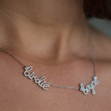 Family Names Necklace Stainless Steel Letter Choker Mother's Gift