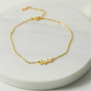 Personalized Name Stainless Steel Name Letter Anklet