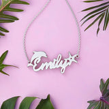 Dolphin & Star Bracelet for Little Girl - Personalized Kids Baptism Jewelry
